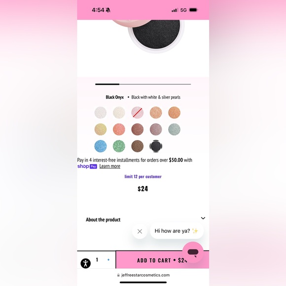 Jeffree Star Black Onyx Eye Gloss Powder - Picture 4 of 7